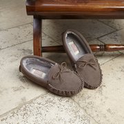 Womens Shearling Moccasin Slippers