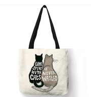 Affordable Price Linen Cat Themed Tote Bag in your city now